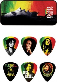 Dunlop Bob Marley Rasta Man Pick Tin with 6 Medium Picks