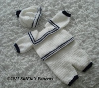 187 Sailor Suit Crochet Pattern #187 USA