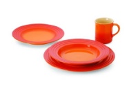 Le Creuset Stoneware 4-Piece Dinnerware Set, Flame