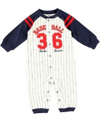 Carters Striped Baseball Raglan Coveralls - Baby