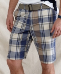 Patterned after your bold personality, these plaid shorts from Tommy Hilfiger add some prep to your step.