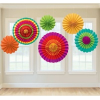 Fiesta Paper Fan Decorations