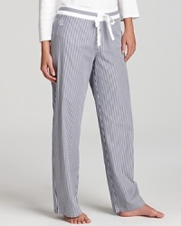 Vertical stripes lend a leg-lengthening effect to Lauren Ralph Lauren's quintessential pajama pants.