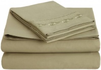 Bed Sheet Set - Queen Size, Sage Olive Green, - 1800 Chain Design