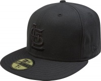 MLB St. Louis Cardinals Black on Black 59FIFTY Fitted Cap