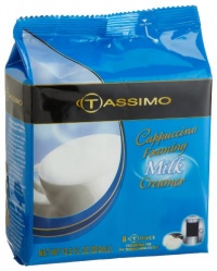 Tassimo Cappuccino Foaming Milk Creamer, 8-Count T-Discs for Tassimo Coffeemakers (Pack of 2)