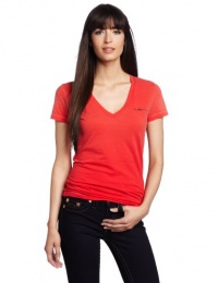 True Religion Women's Short Sleeve TR Signature V-Neck Top