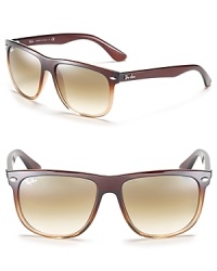 Ray-Ban's signature wayfarer gets a stylish update with a flat top and gradient frames.