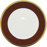 Haviland Laque de Chine Gold Chocolate Dinner Plate 10 in