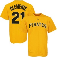 MLB Majestic Roberto Clemente Pittsburgh Pirates Youth Cooperstown Player T-Shirt - Gold