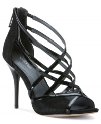 The epitome of sexy. Calvin Klein's Sirey strappy evening sandals will add dimension to your night out.