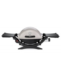 The go anywhere, do anything gas grill. From the mountains to the woods to the beach and beyond, the portable Weber Q 120 leaves a trail of great BBQ cooking in its wake. All you need is a small propane cylinder and you're ready to prepare all your cookout favorites! Limited time warranty. Model 516001.