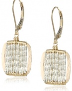 Dana Kellin Petite Square Frames Filled with Handmade Sterling Silver Beads Earrings