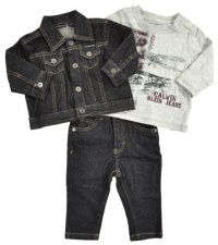 Calvin Klein Infant Boys Denim Jacket 3Pc Pant Set (18M)