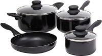 Gibson 83547.07 ColorSplash Branston 7-Piece Aluminum Cookware Set, Black