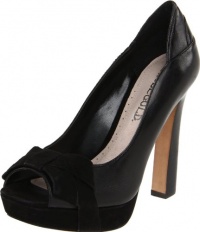 Rosegold Women's Sabrina Open-Toe Pump,Black,9.5 M US