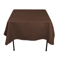 70 in. Square Polyester Tablecloth Chocolate