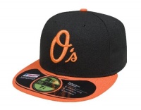 MLB Baltimore Orioles Authentic On Field Alternate 59FIFTY Cap, Black/Orange