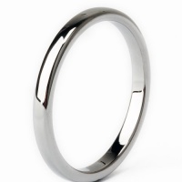 SOMEN TUNGSTEN 2mm Tungsten Carbide Wedding Band Ring Dome Plain High Polished Unisex Size 4 - 12.5