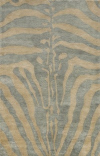 Area Rug 3x5 Rectangle Animal Inspirations Ice Color - Momeni Serengeti Rug from RugPal