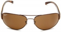 New Ray Ban RB3448 014/57 Brown/Crystal Brown Lens 63mm Polarized Sunglasses