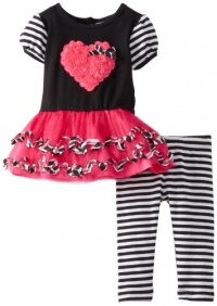 Rare Editions Baby Girls Newborn Tutu Leg Set, Fuchsia/Black, 3-6 Months