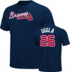 Dan Uggla Majestic Player Name & Number Atlanta Braves T-Shirt