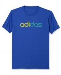 Make sure you're still stylin' even when you're playing hard with this graphic t-shirt from adidas.