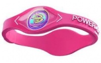 Power Balance Bracelet Wristband Pink w/ White Lettering, Size Small