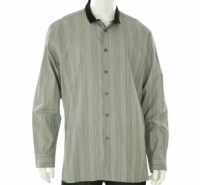 Alfani Striped Sharkfin Button Down Shirt