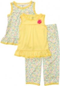 Carters Girls 2T-4T Floral 3pc Pajama Set (2T)