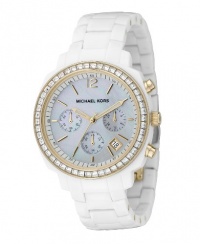 Michael Kors Quartz, Mother of Pearl Dial with White Acrylic Band - Womens Watch MK5187