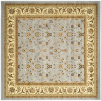 Safavieh Lyndhurst Collection LNH312B Light Blue and Ivory Square Area Rug, 8-Feet