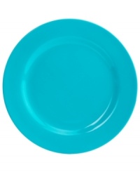 Set the picnic table. Lightweight and carefree, melamine salad plates in shiny mix-and-match solids are reason enough to take casual dining outdoors. A must for summer from Martha Stewart Collection. (Clearance)