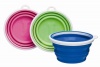 Bamboo Silicone Pop-Up Travel Bowl, 1-Cup, Colors Vary