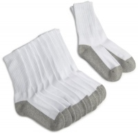 Jefferies Socks Girls Sport Crew Half Cushion Seamless 6 Pack