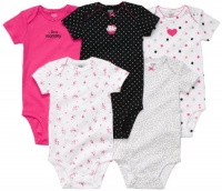 Carter's 5-Pack Short Sleeve Bodysuits - I LoveMommy - 6M