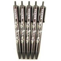 NFL Baltimore Ravens Disposable Black Ink Click Pens, 5-Pack