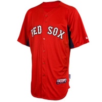 MLB Boston Red Sox Short Sleeve Authentic Button Front Home Cool Base Batting Practice Jersey Men's