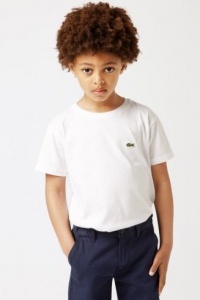 Lacoste Boys Short Sleeve Classsic T-shirt White, Size 2YR- TJ9315