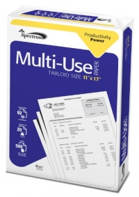 GP Spectrum MultiUse Paper, 11 x 17 Inches Ledger Size, 92 Bright White, 20 Lb, Ream of 500 Sheets (999812R)