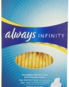 Always Infinity Unscented Pads with Wings, Regular Flow, 36 Count (Pack of 2)