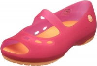 Crocs Carlie Flat Open-Toe MaryJane (Toddler/Little Kid),Hot Pink/Cantaloupe,10 M US Toddler