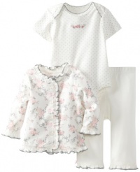 Little Me Baby-Girls Newborn Vintage Rose Take Me Home Set, Pink/Multi, 6 Months