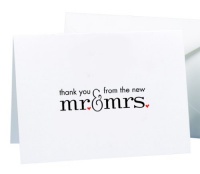 Hortense B. Hewitt Wedding Accessories Mr. and Mrs. Thank You Cards, 50 Count