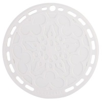 Le Creuset Silicone 8 Round French Trivet, White