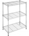 Whitmor 6060-3436 Supreme Small 3-Tier Shelving, Chrome