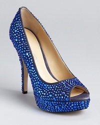 Encrusted in sparkling crystals, these Enzo Angiolini pumps make a dazzling appearance at the most glamourous of soirées.