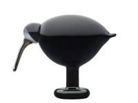 iittala Black Ibis Glass Bird Designed by Oiva Toikka