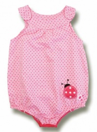 First Impressions Infant Girls Pink Polka Dot Ladybug One-Piece Romper, 0-3 Months